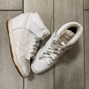 nike wedge sneakers white